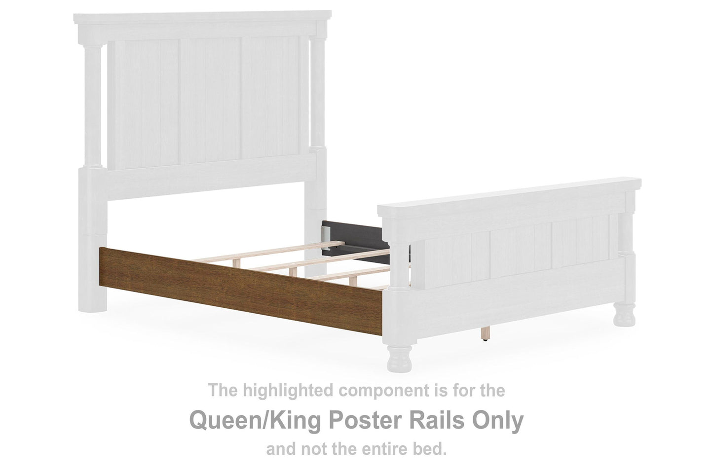 Rowlenstown - Queen/King Poster Rails - Brown
