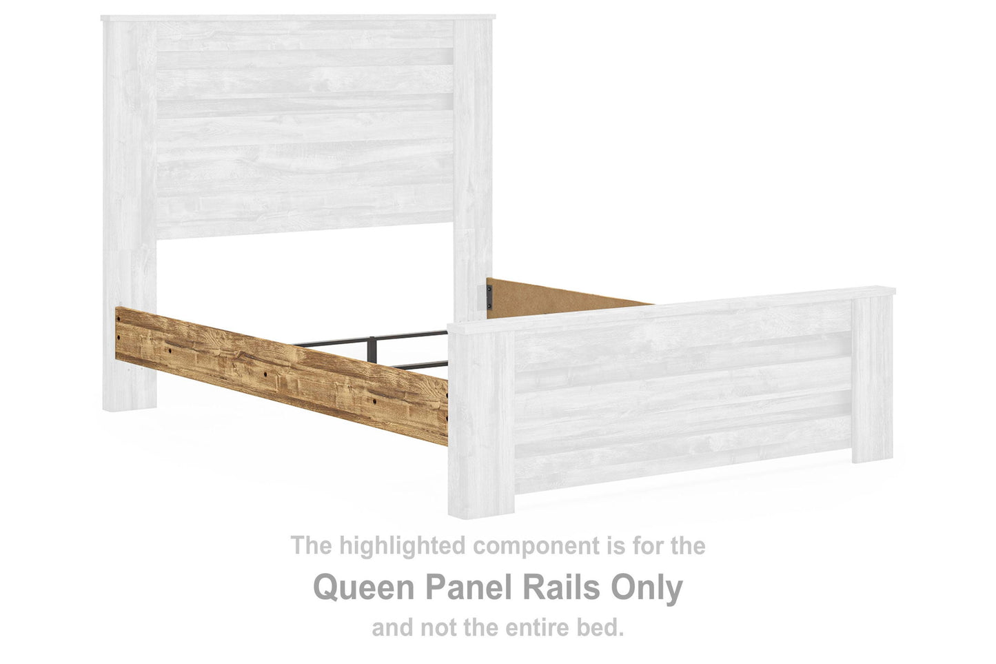 Maystonna - Queen Panel Rails - Brown