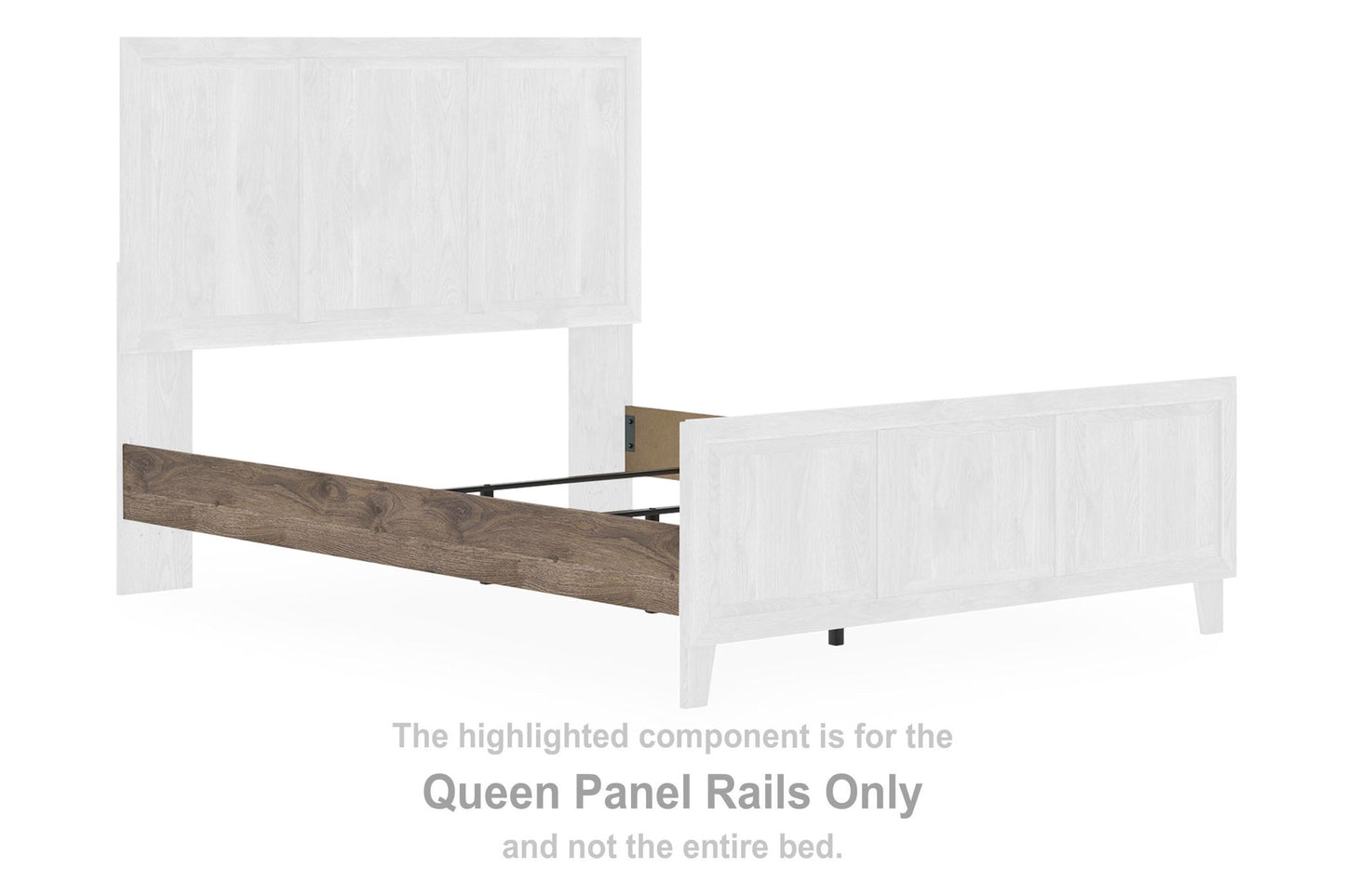 Rusticott - Queen Panel Rails - Brown