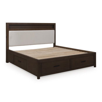 Ticanter - Queen Bookcase Headboard - Brown