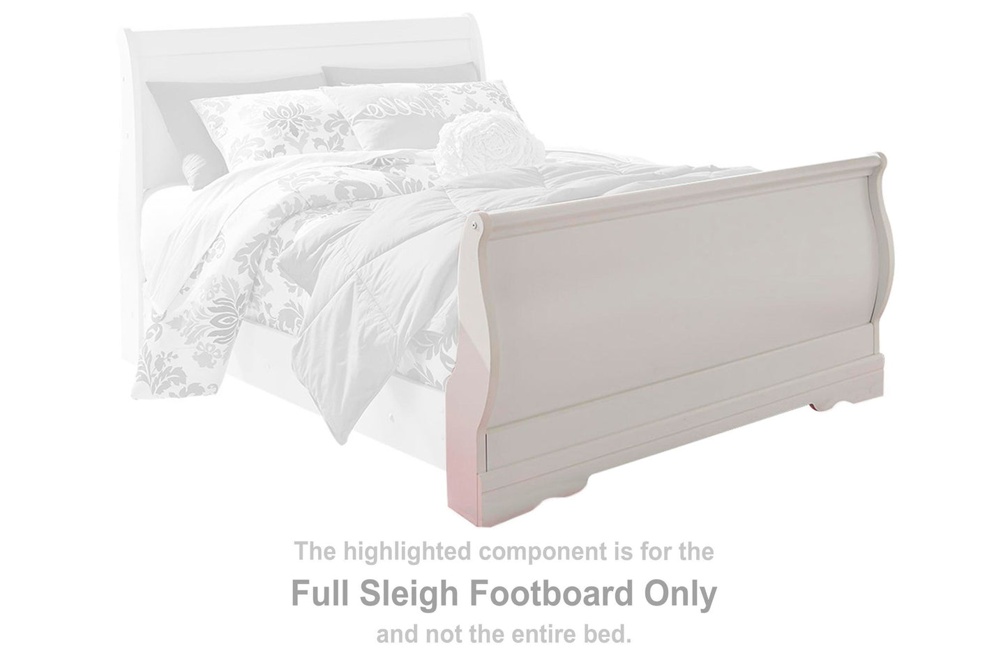 Anarasia - Full Sleigh Footboard - White