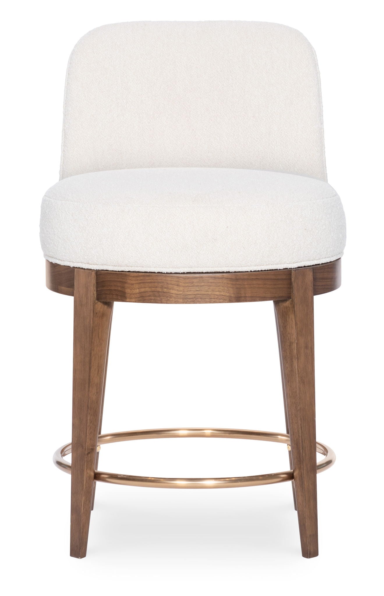 Eleana - Counter Stool - Beige / Dark Brown