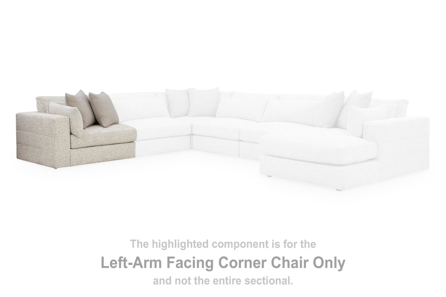 Ashbourne Estate - LAF Corner Chair - Snowstone