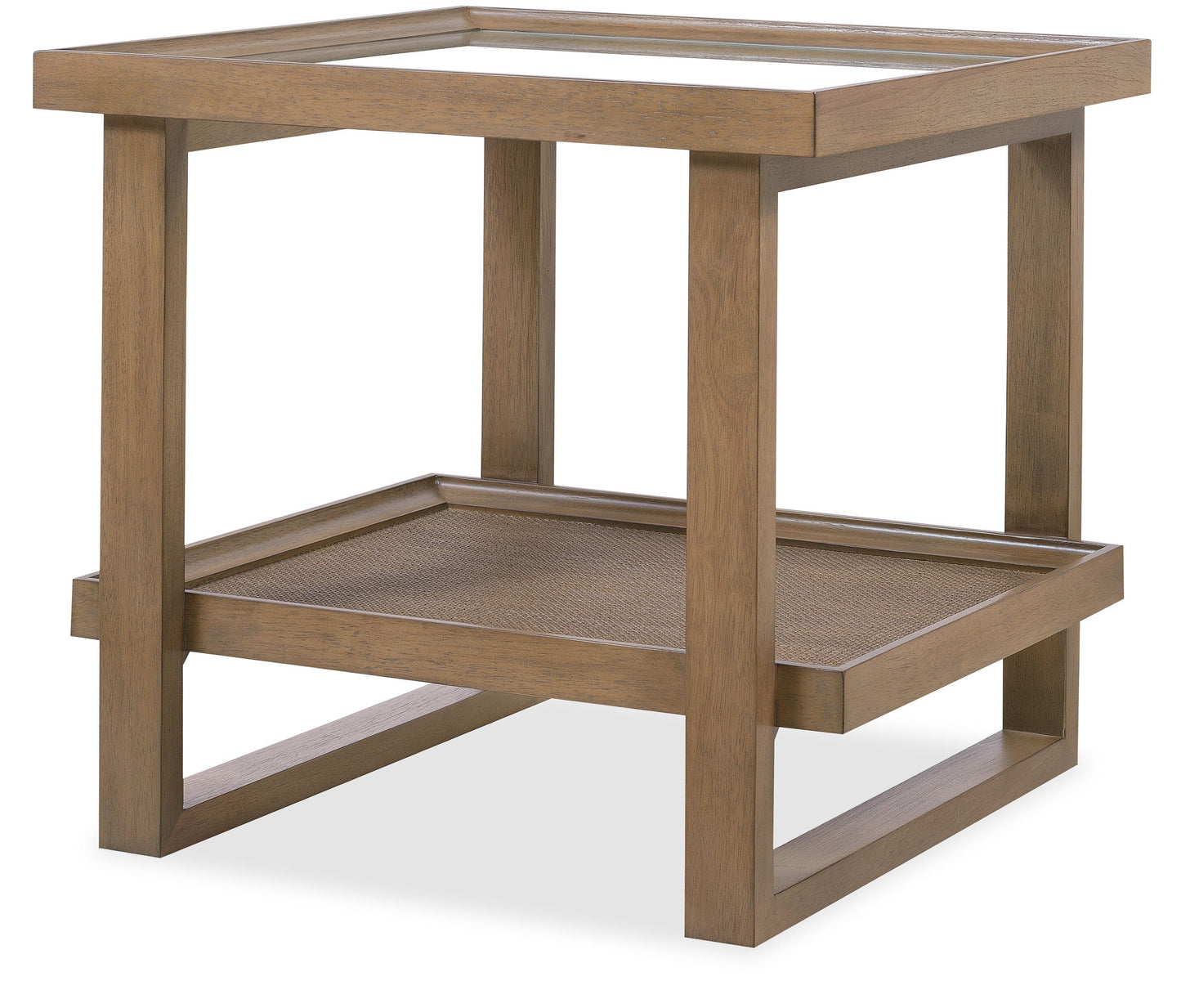 Sonnet - Rectangular End Table - Gray / Light Brown