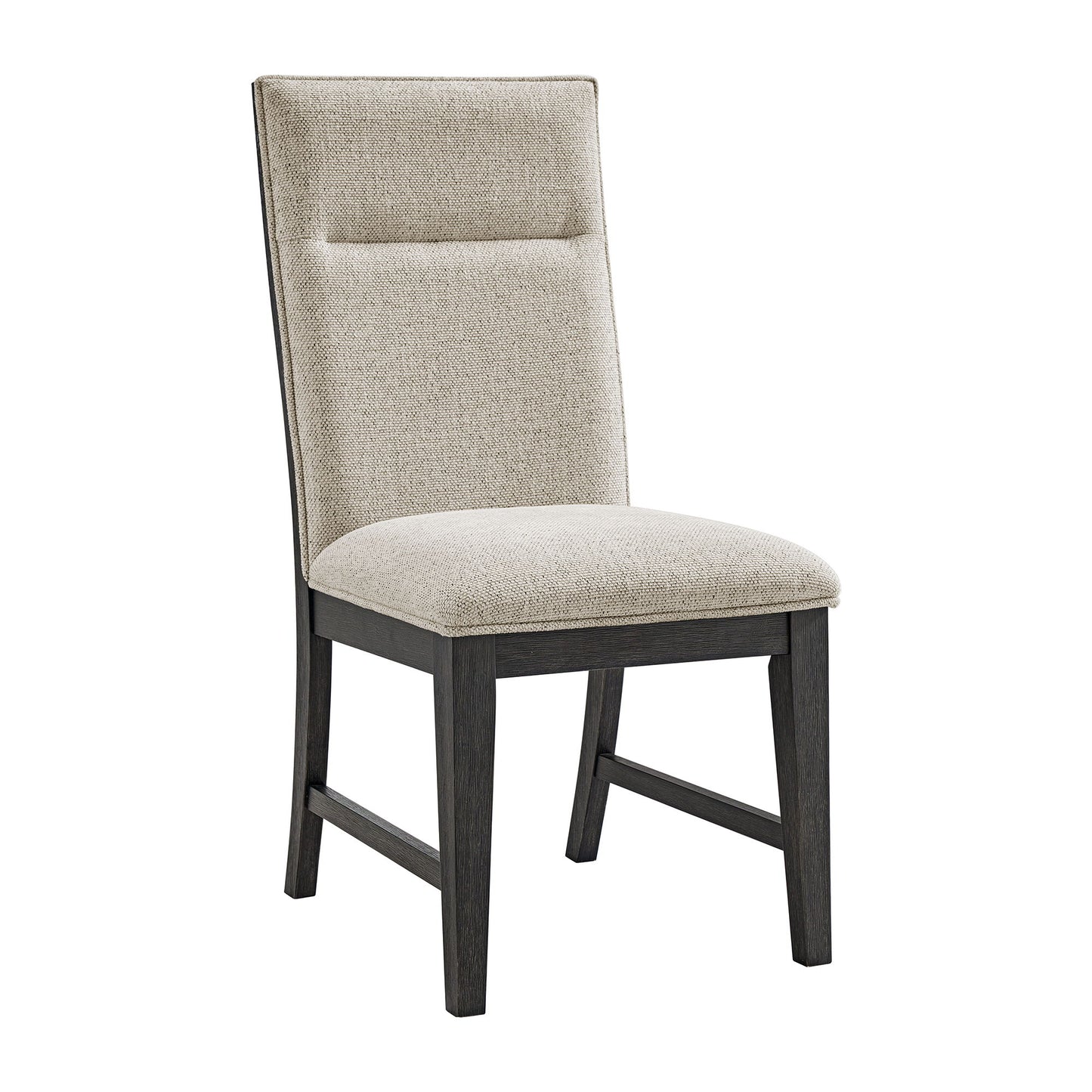 Axel - Fabric Dining Chair (Set of 2) - Light Gray / Espresso