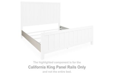 Shaybrock - California King Panel Rails - Antique White