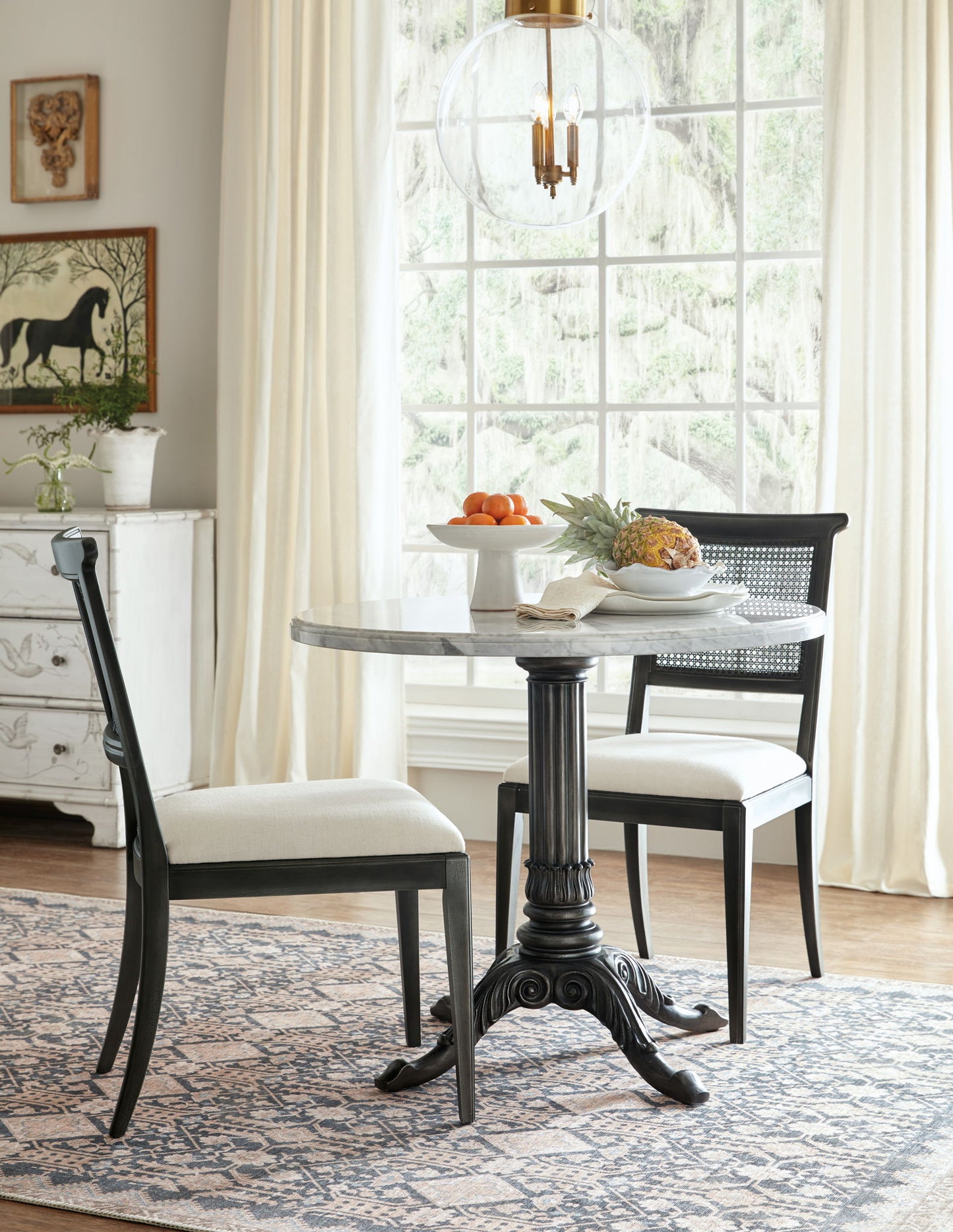 Charleston - Upholstered Seat Side Chair (Set of 2) - Black / Gray