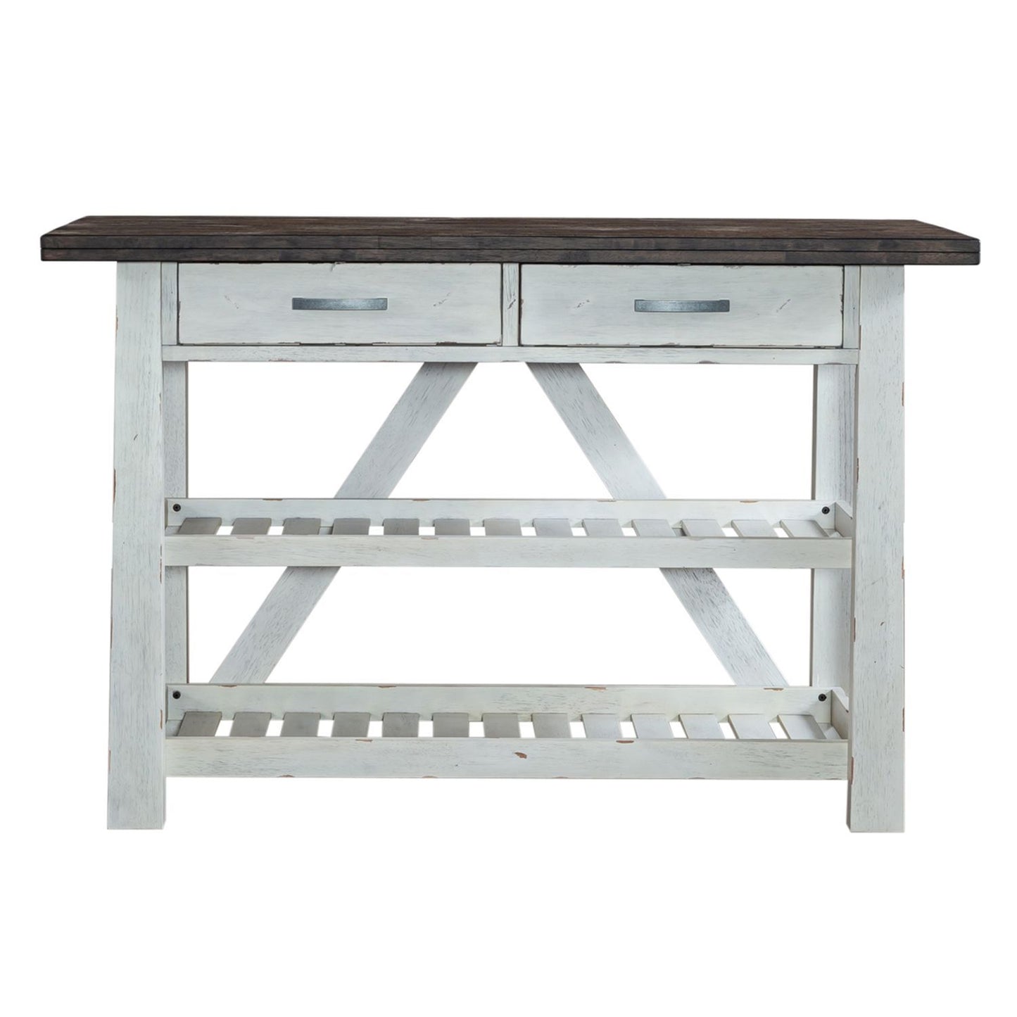 Farmhouse - Server - Two Tone White / Wood Tone