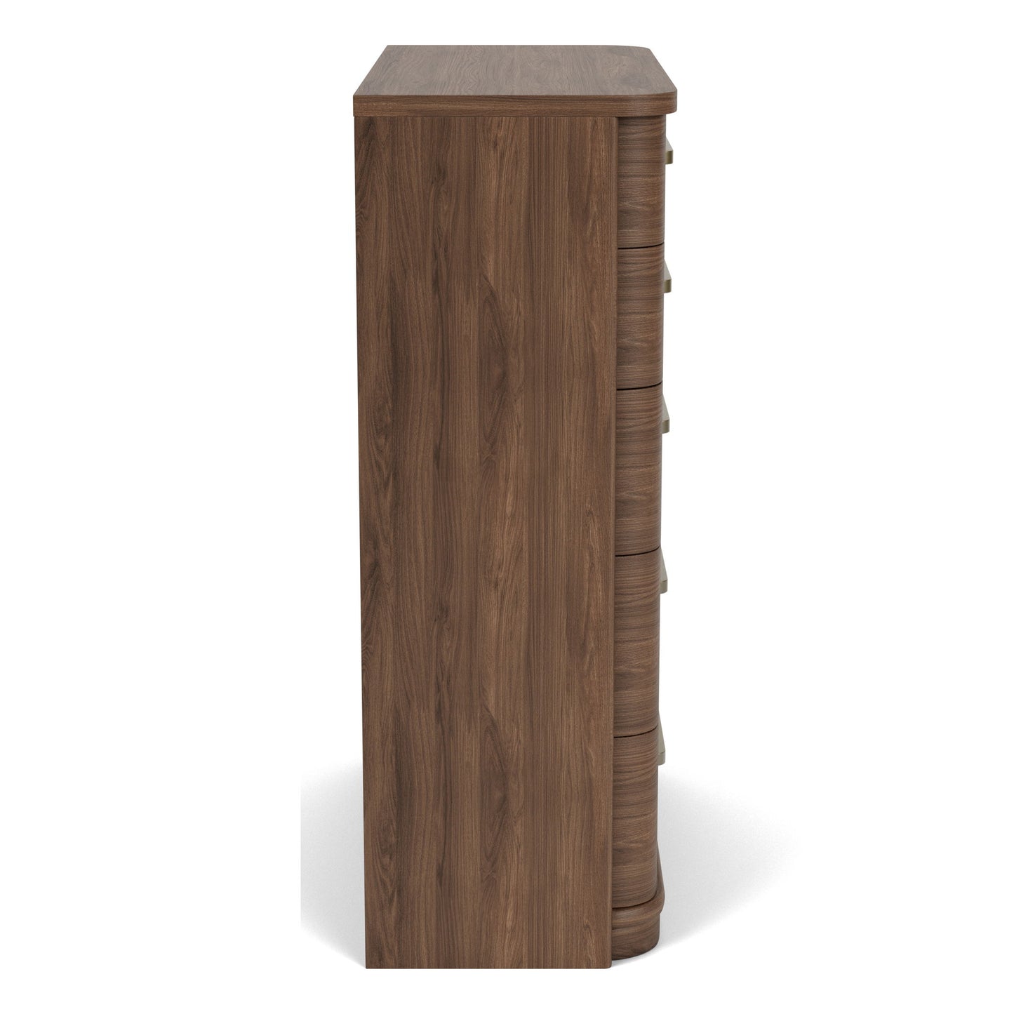 Delia - 5 Drawer Chest - Nouveau Walnut