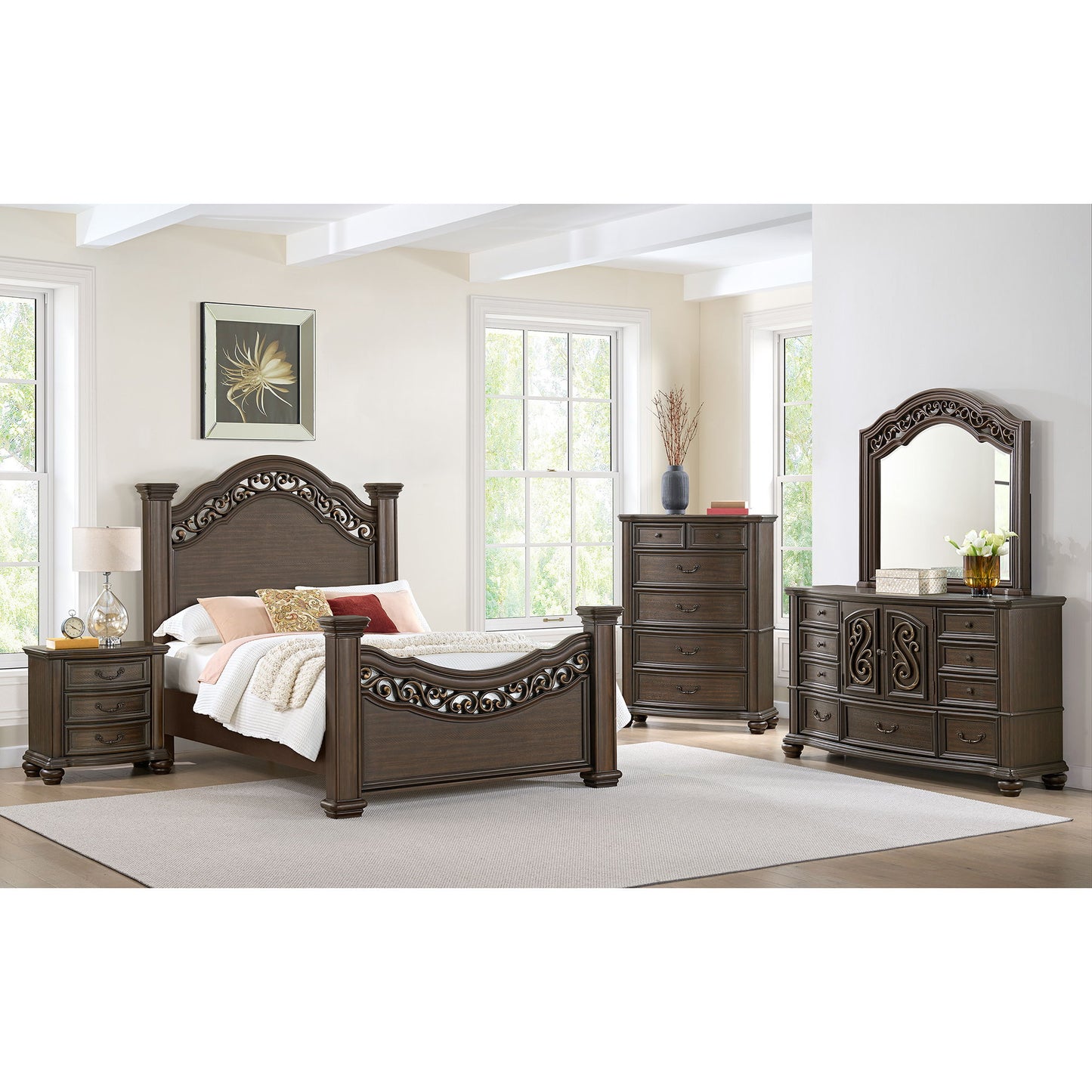 Brunswick - 5-Drawer Chest - Mahogany