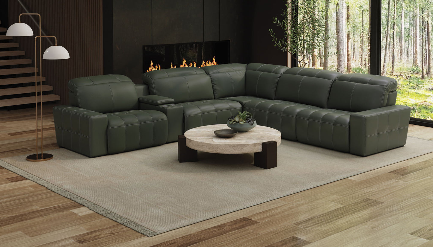 Spoleto - 6 Piece Power Reclining Sectional - Pine
