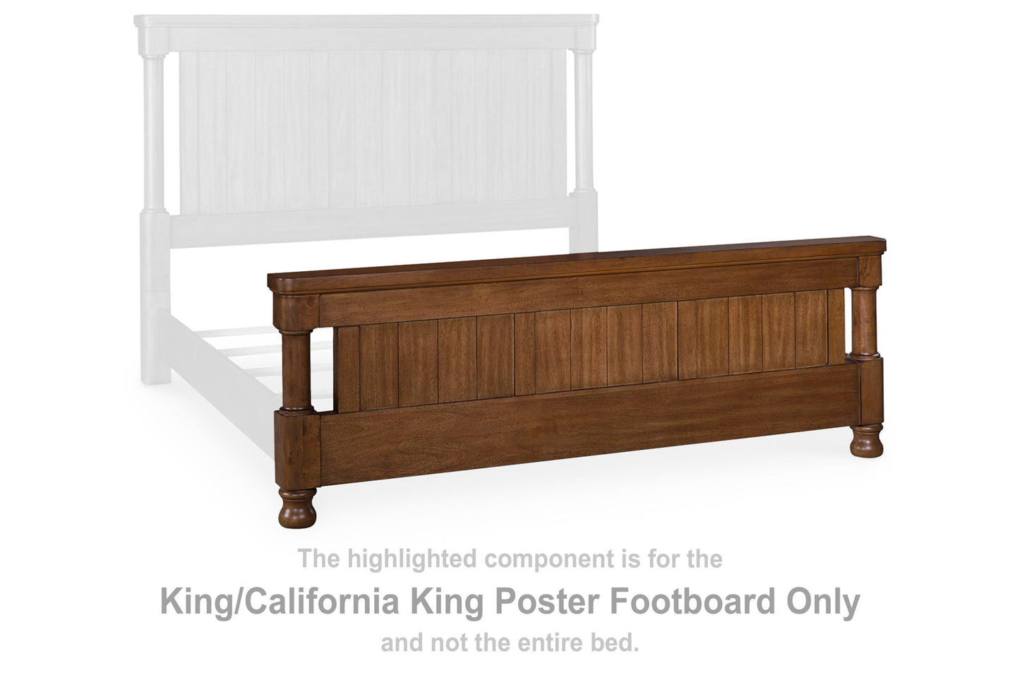 Rowlenstown - King/California King Poster Footboard - Brown