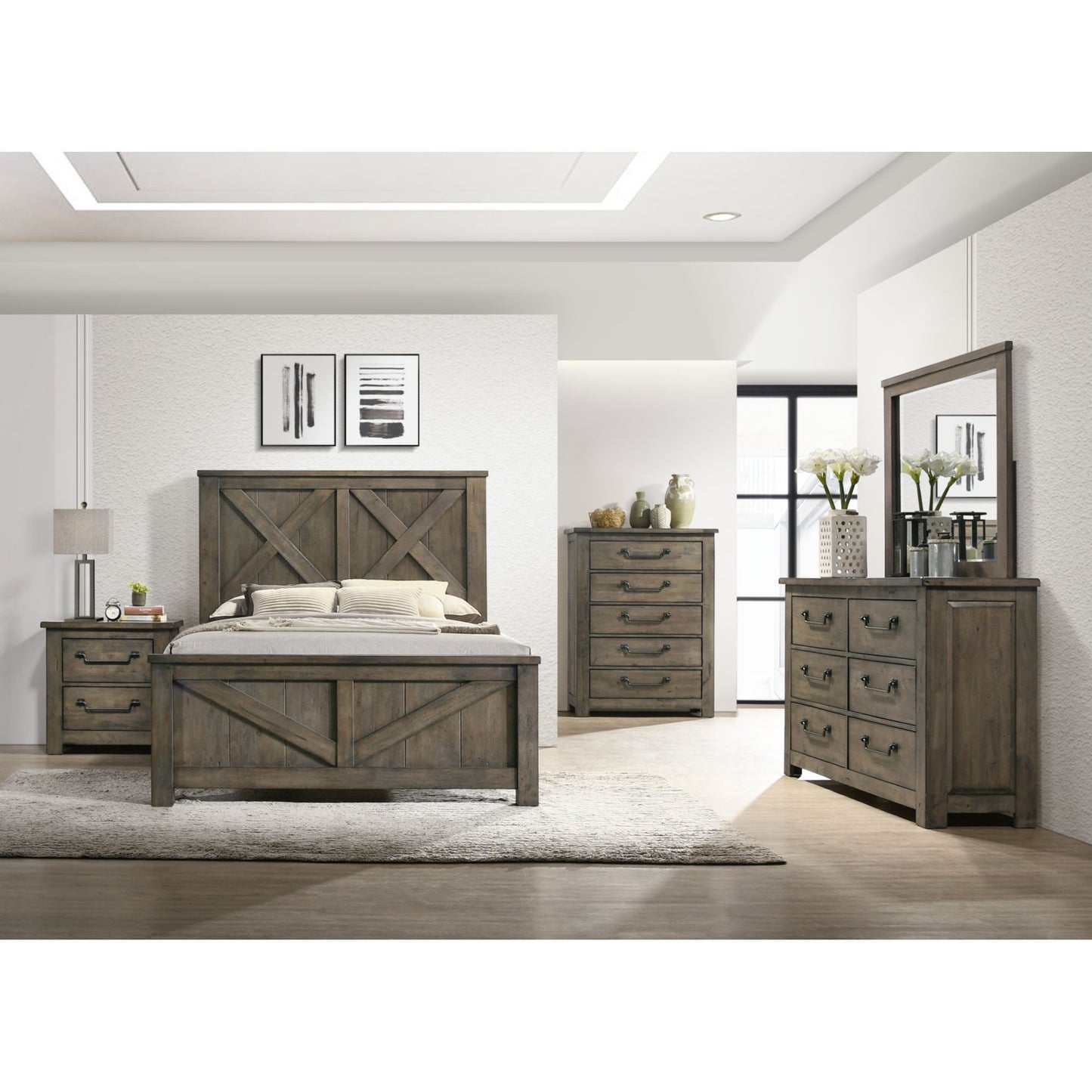 Maverick - Nightstand With USB - Gray
