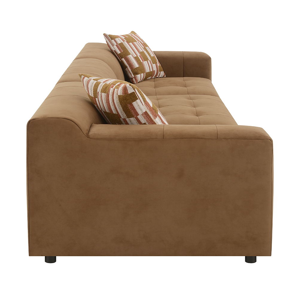 Zoey - Modular - LF Arm Chair With Pillow - Chocolate Suede