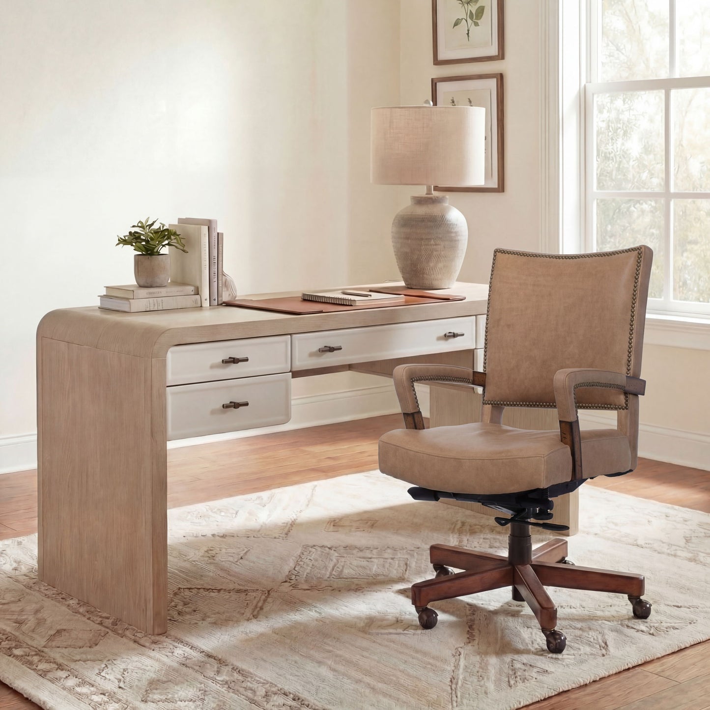 EC - Chace Executive Swivel Tilt Chair - Light Brown