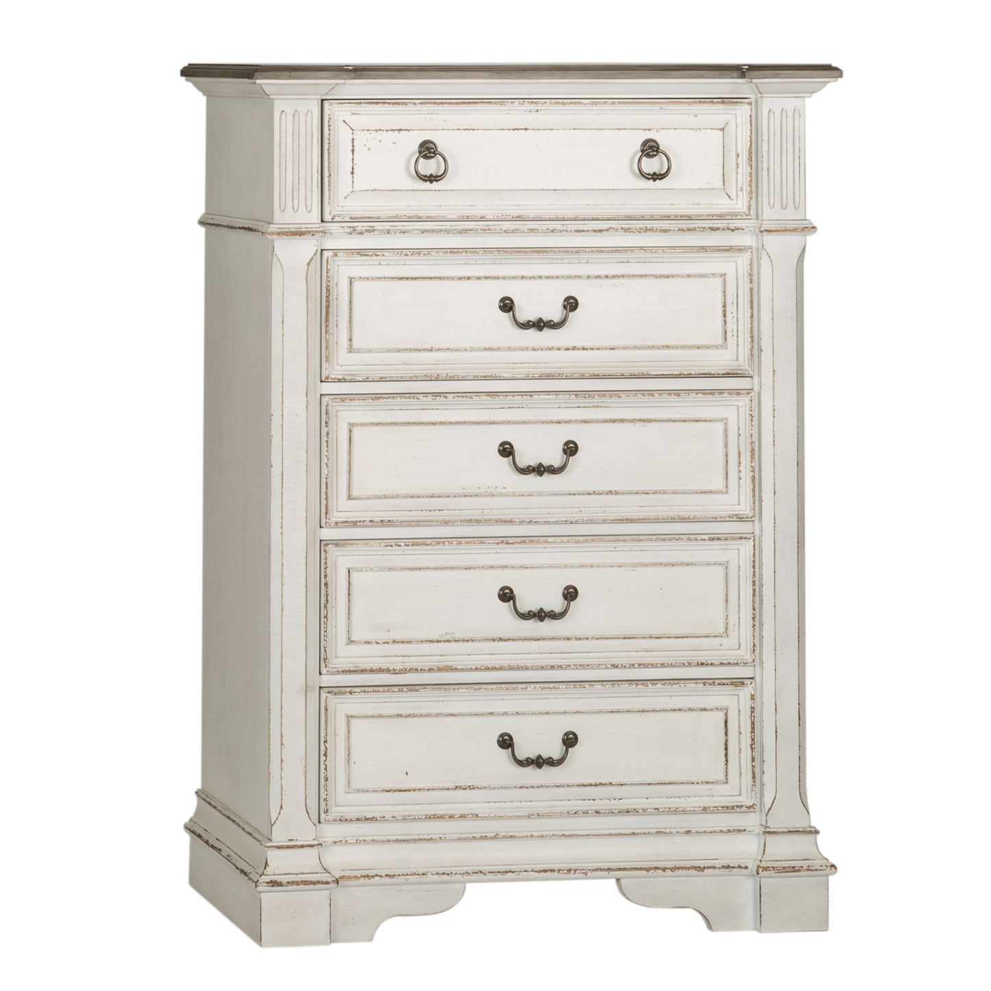Abbey Park - 5 Drawer Chest - Antique White