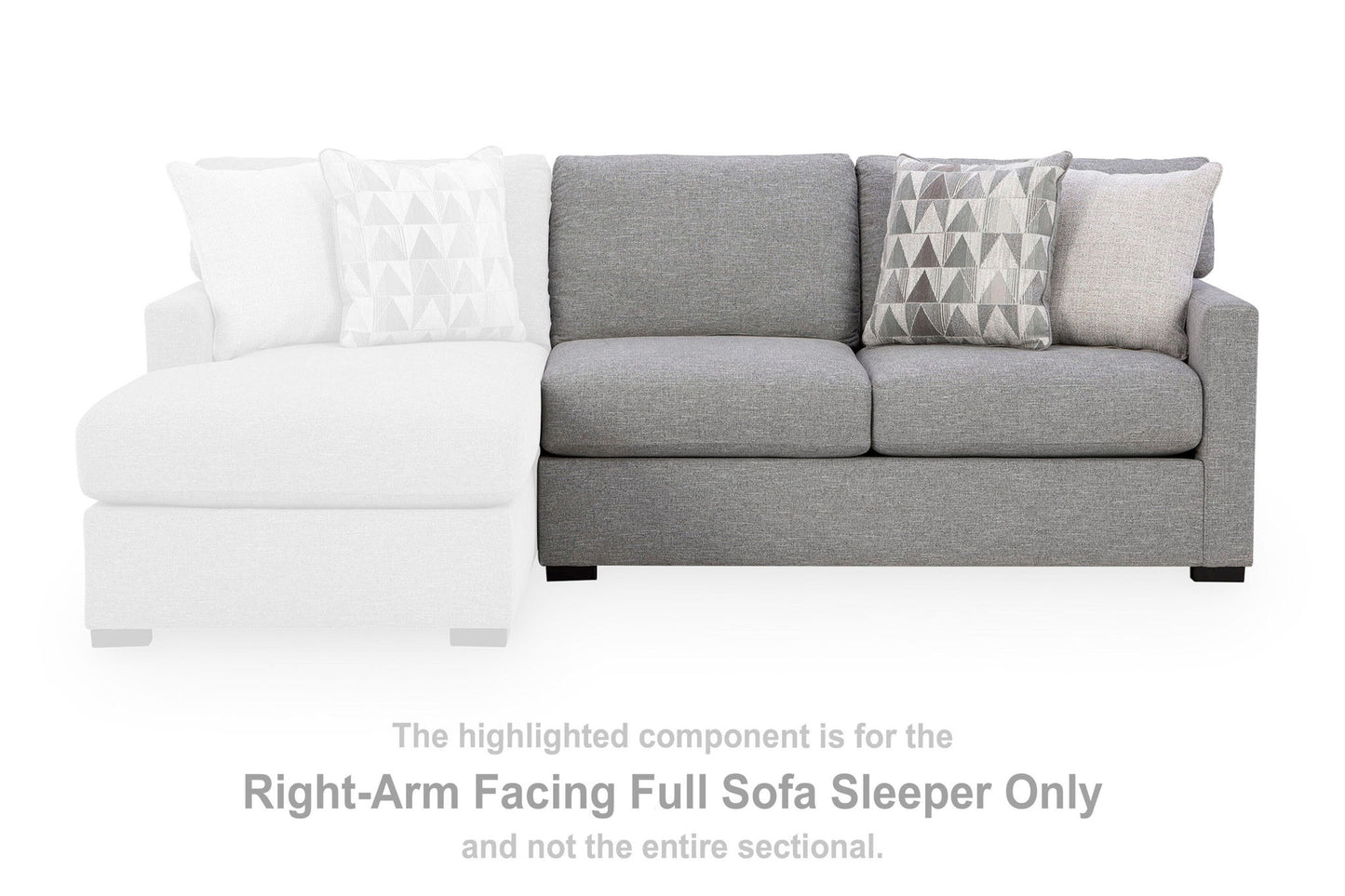 UrbanCrest - RAF Full Sofa Sleeper - Pewter