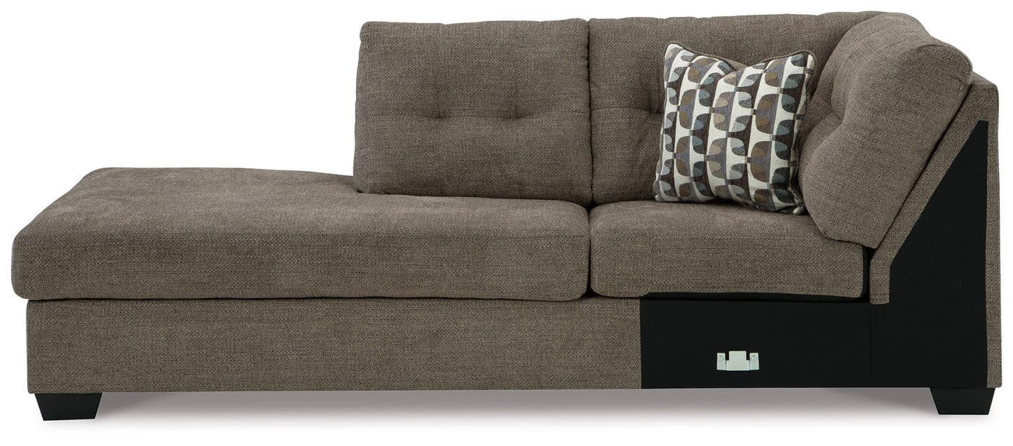 Mahoney - Laf Corner Chaise - Chocolate