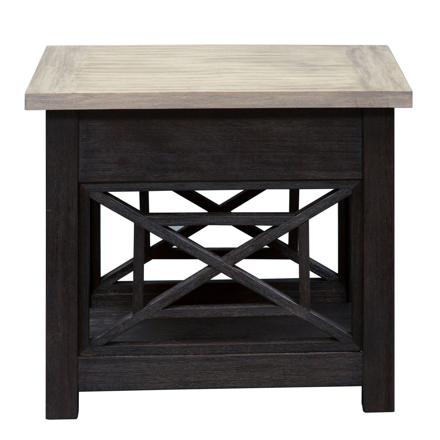 Heatherbrook - Drawer End Table - Charcoal & Ash