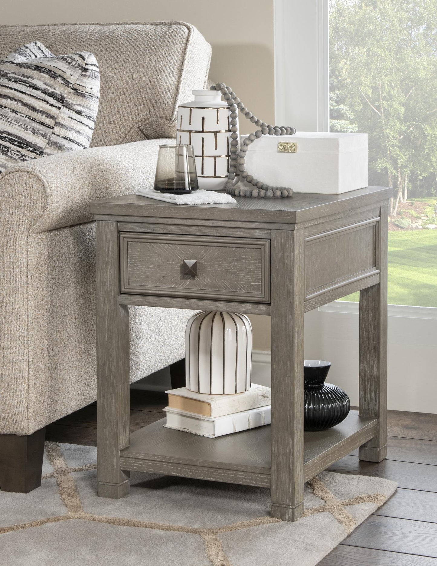 Lena - Chairside Table - Mink