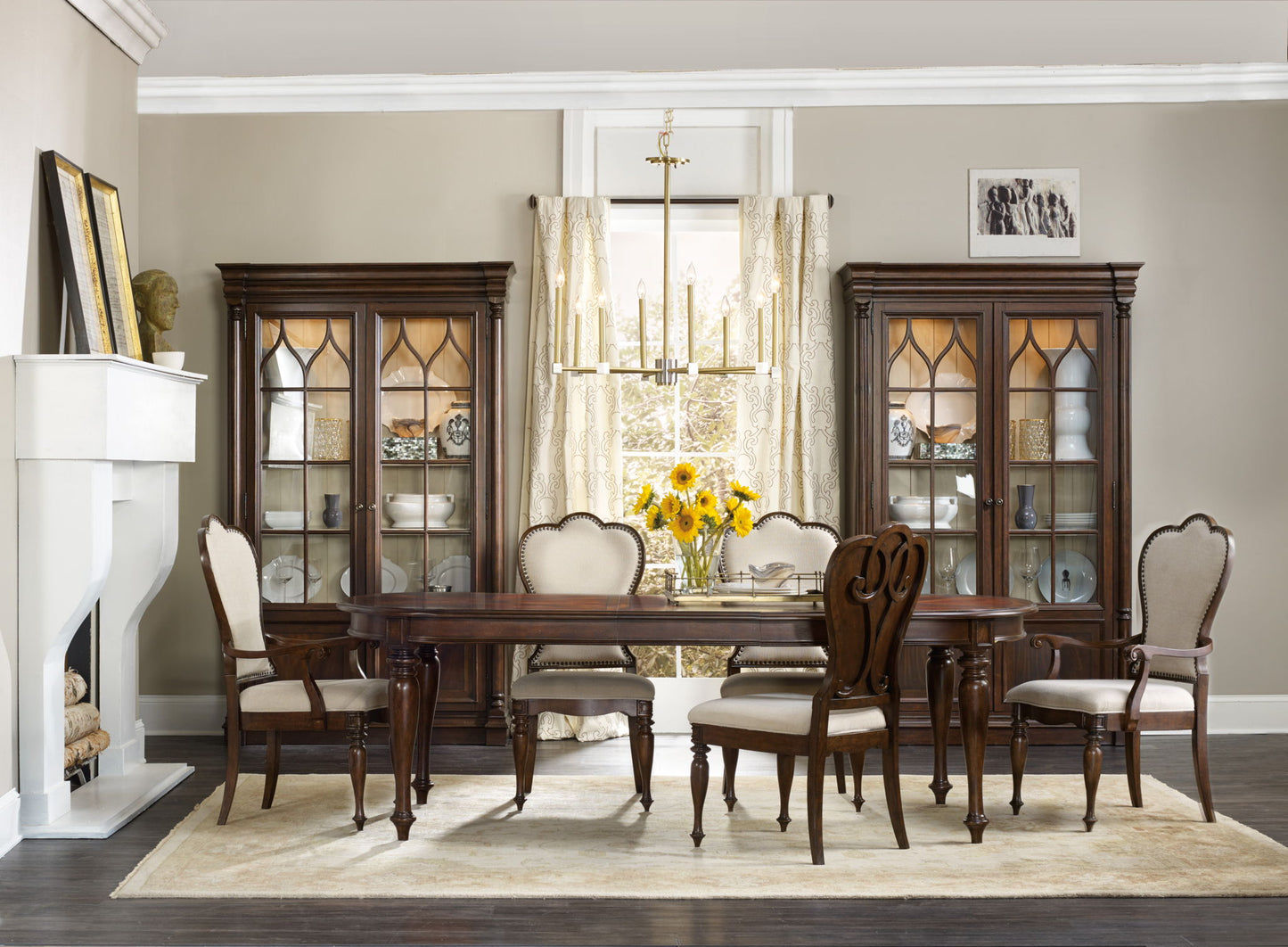 Leesburg - Display Cabinet - Dark Brown