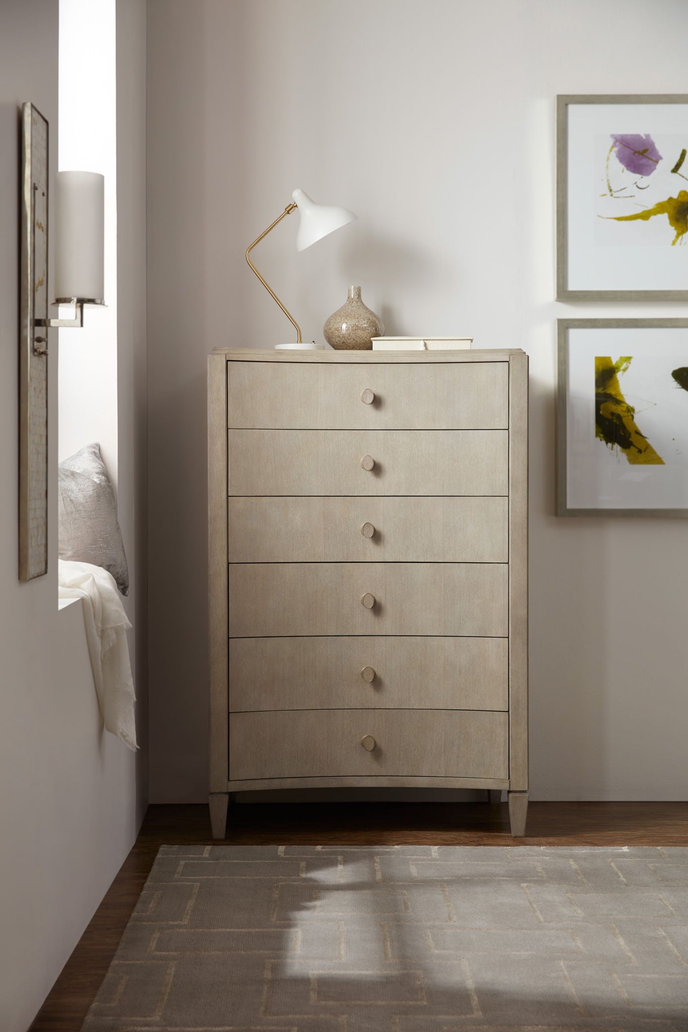 Elixir - 6-Drawer Drawer Chest - Pearl Silver