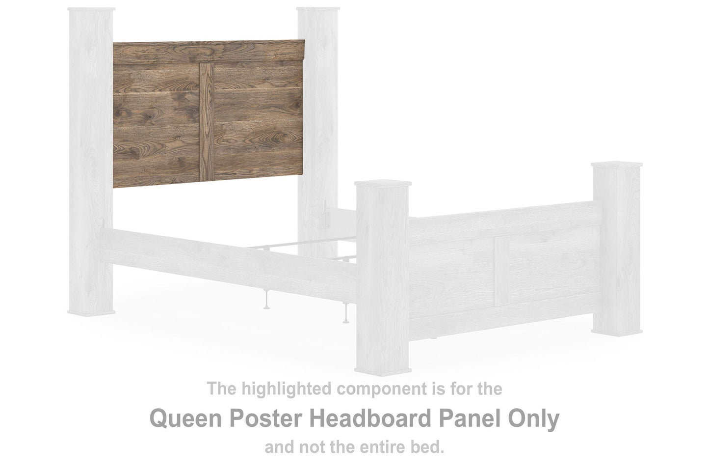 Rusticott - Queen Poster Headboard Panel - Brown