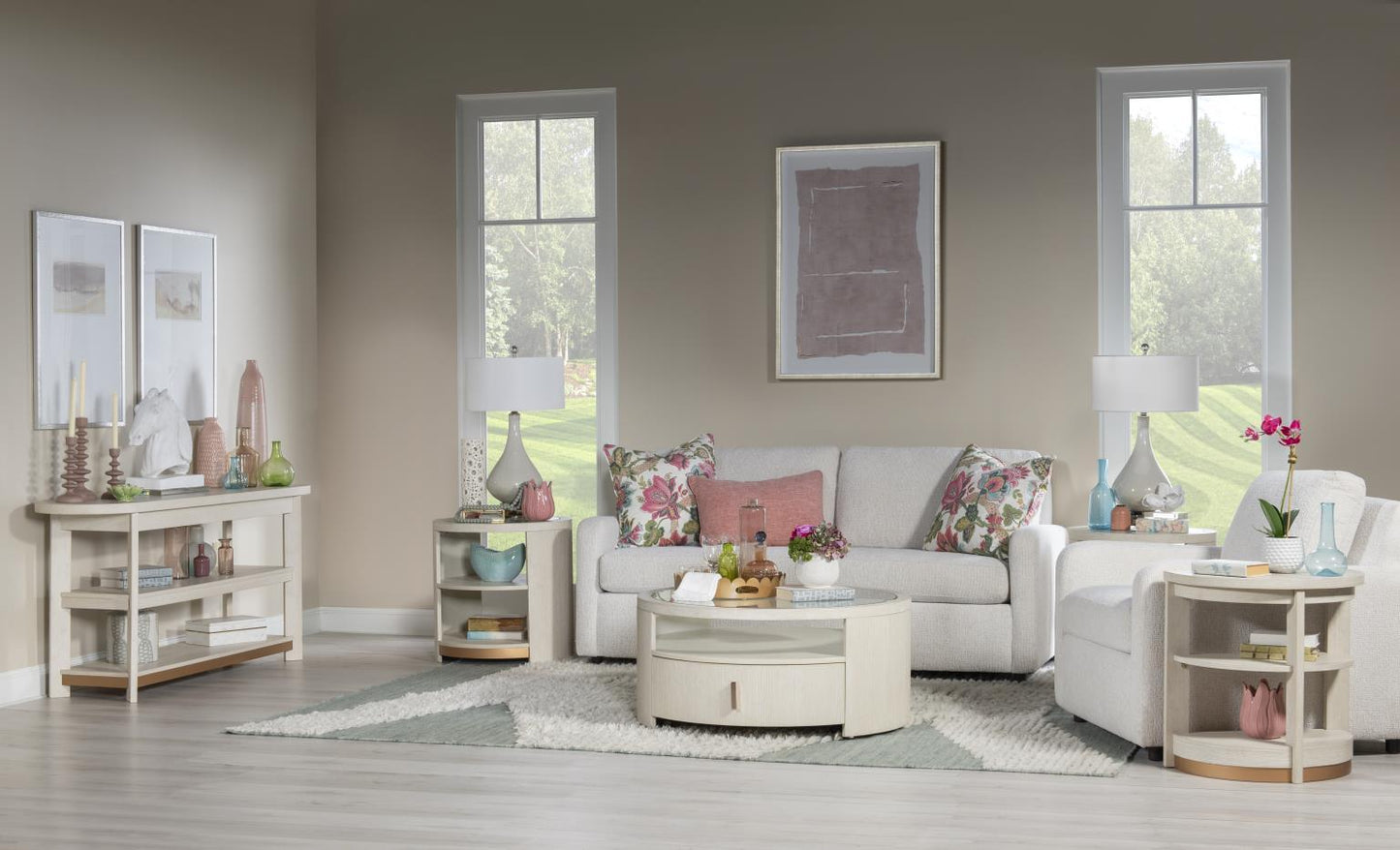Sloan - Round End Table - Frost