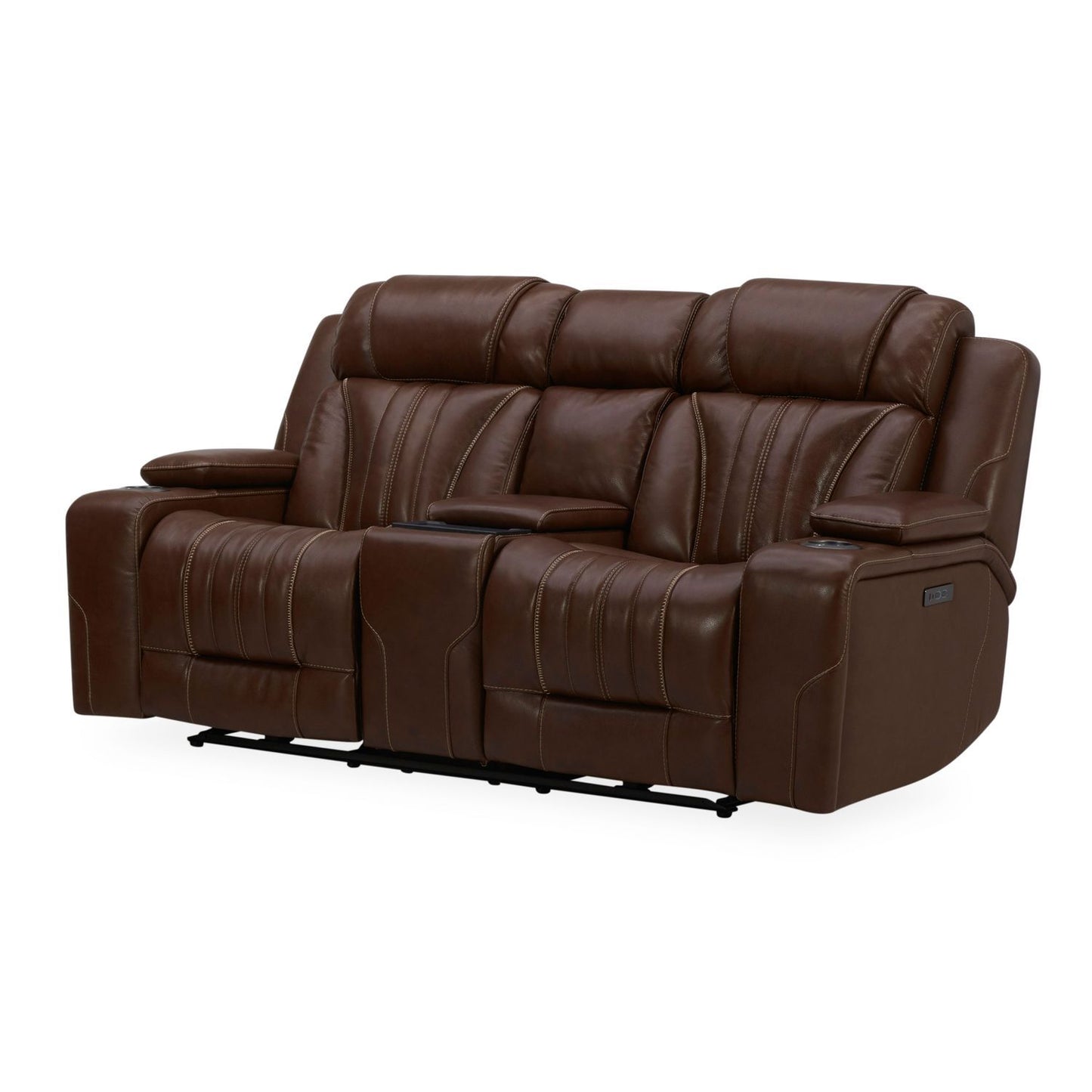 Caswell - Loveseat With Console P2 & ZG - Nature Chestnut