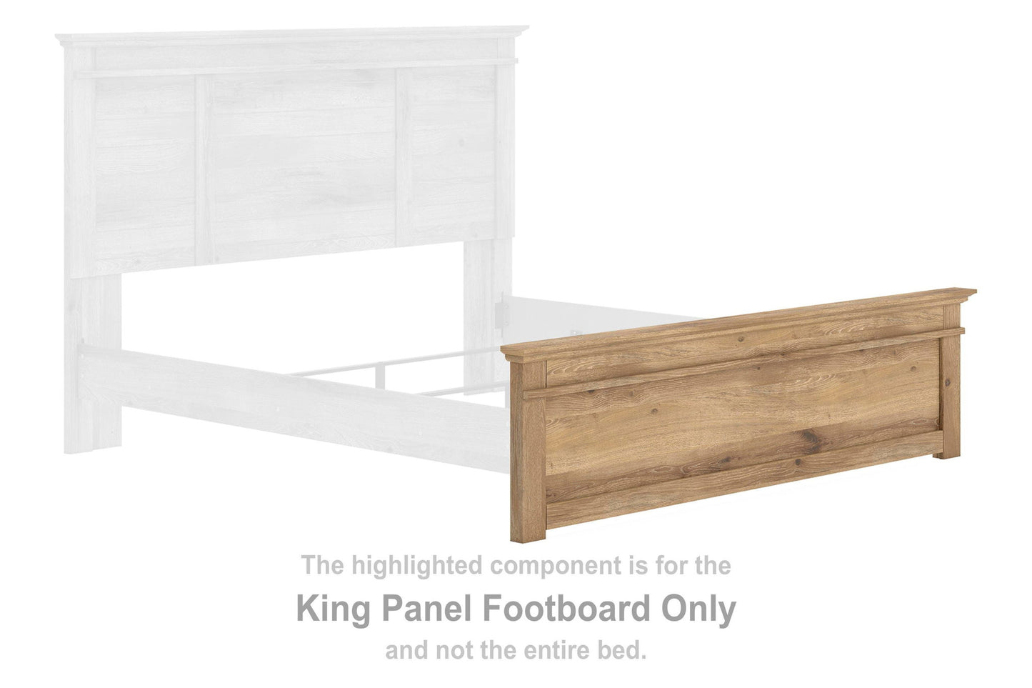Makidern - King Panel Footboard - Tan