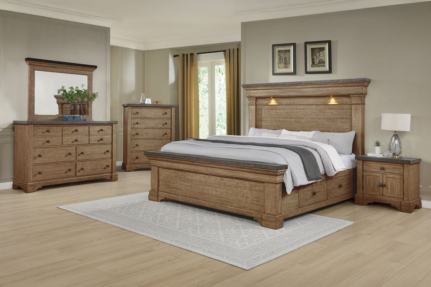 Augusta - Two Drawer Nightstand With USB Port