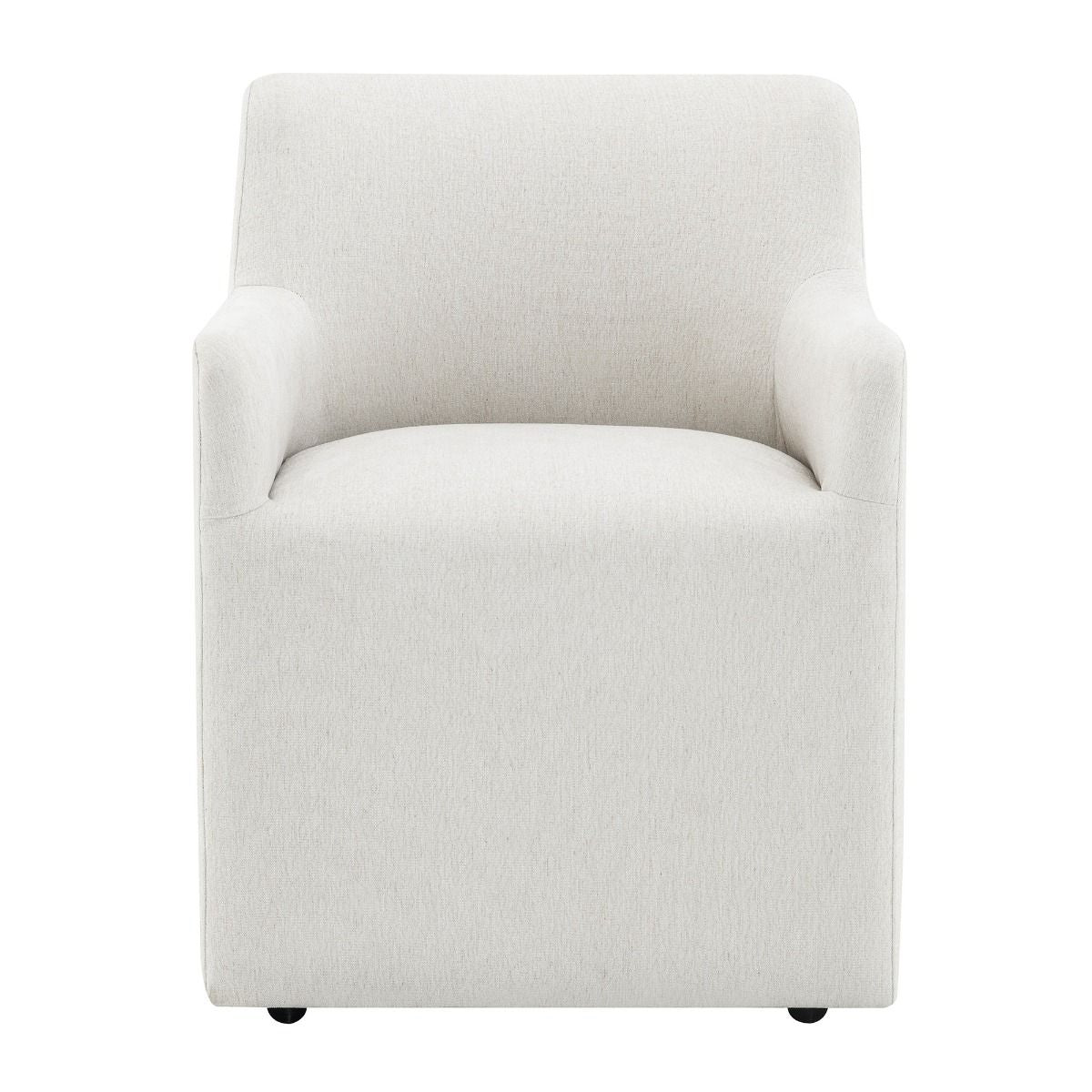 Cafell - Arm Chair With Swivel Casters - Cream