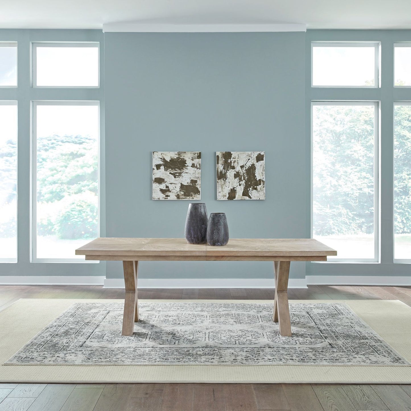 Brentwood - Double Pedestal Table - Sandstone