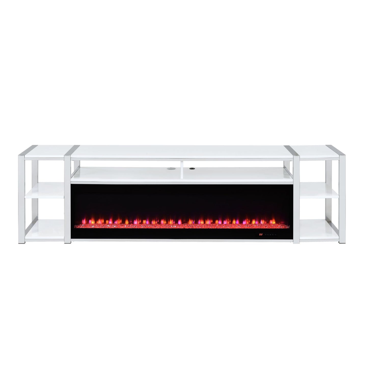 Midway - 80" TV Console With Firelight - White
