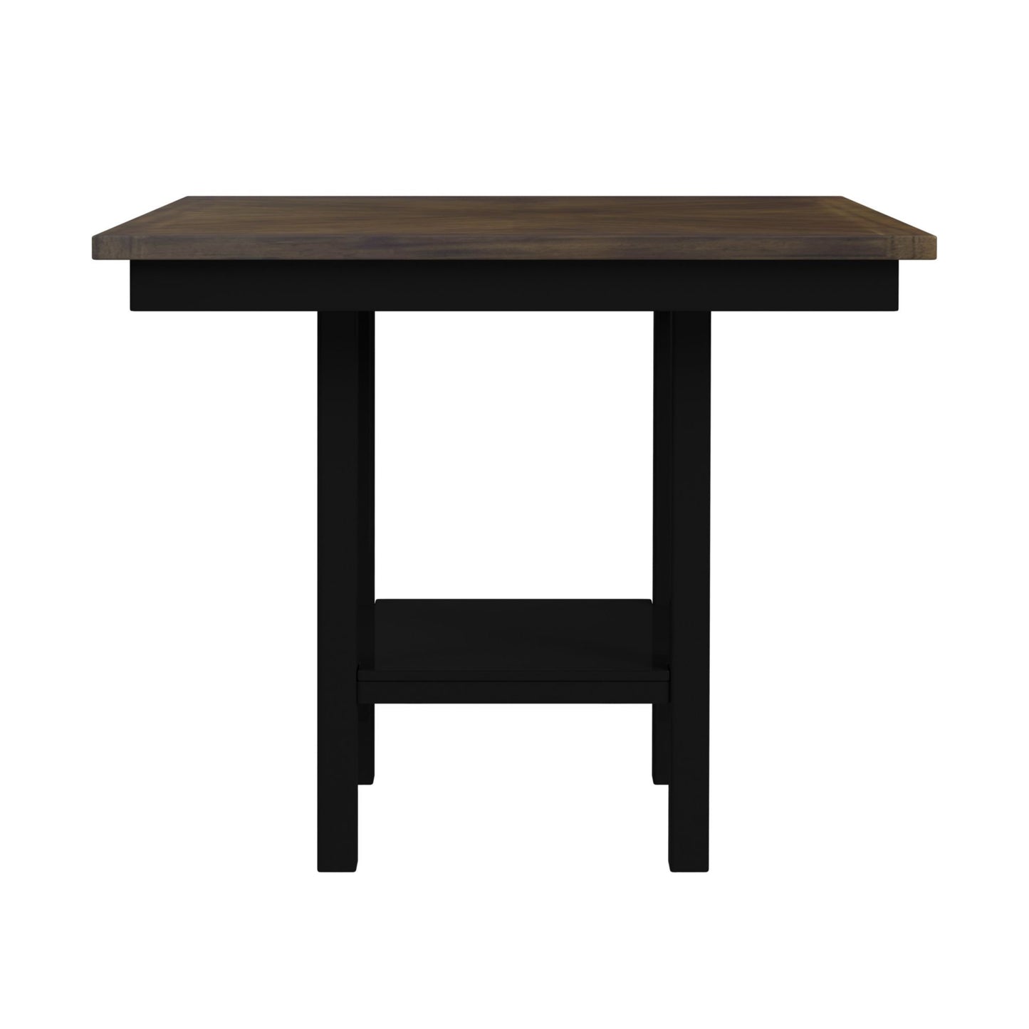 Brooks - 5 Piece Counter Set With Table And 4 Upholstered Seat & Wood Back Chairs - Medium Brown & Black