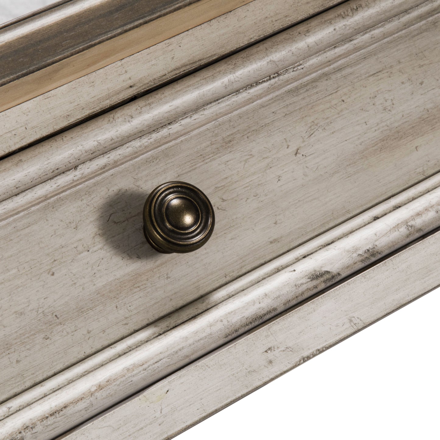 Heartland - Rect Ceiling Tile Cocktail Table - Antique White / Tobacco Tops