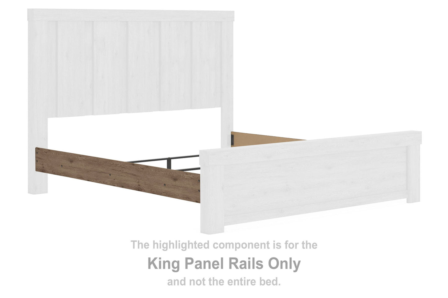 Oliandon - King Panel Rails - Light Brown