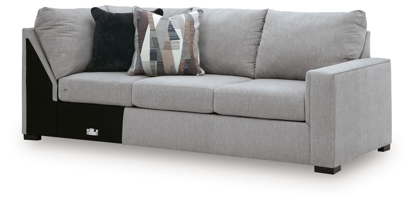 Lakepoint - RAF Sofa With Corner Wedge - Nickel