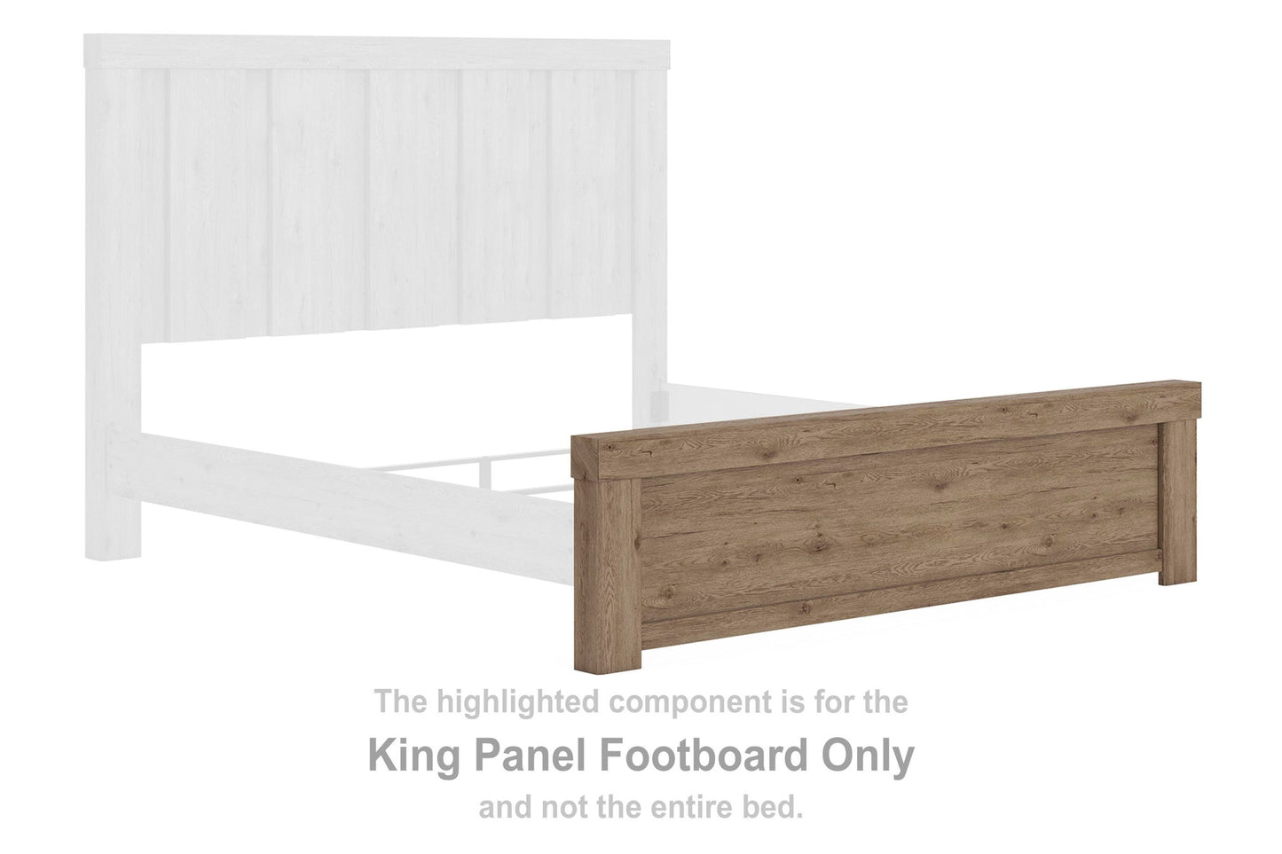 Oliandon - King Panel Footboard - Light Brown