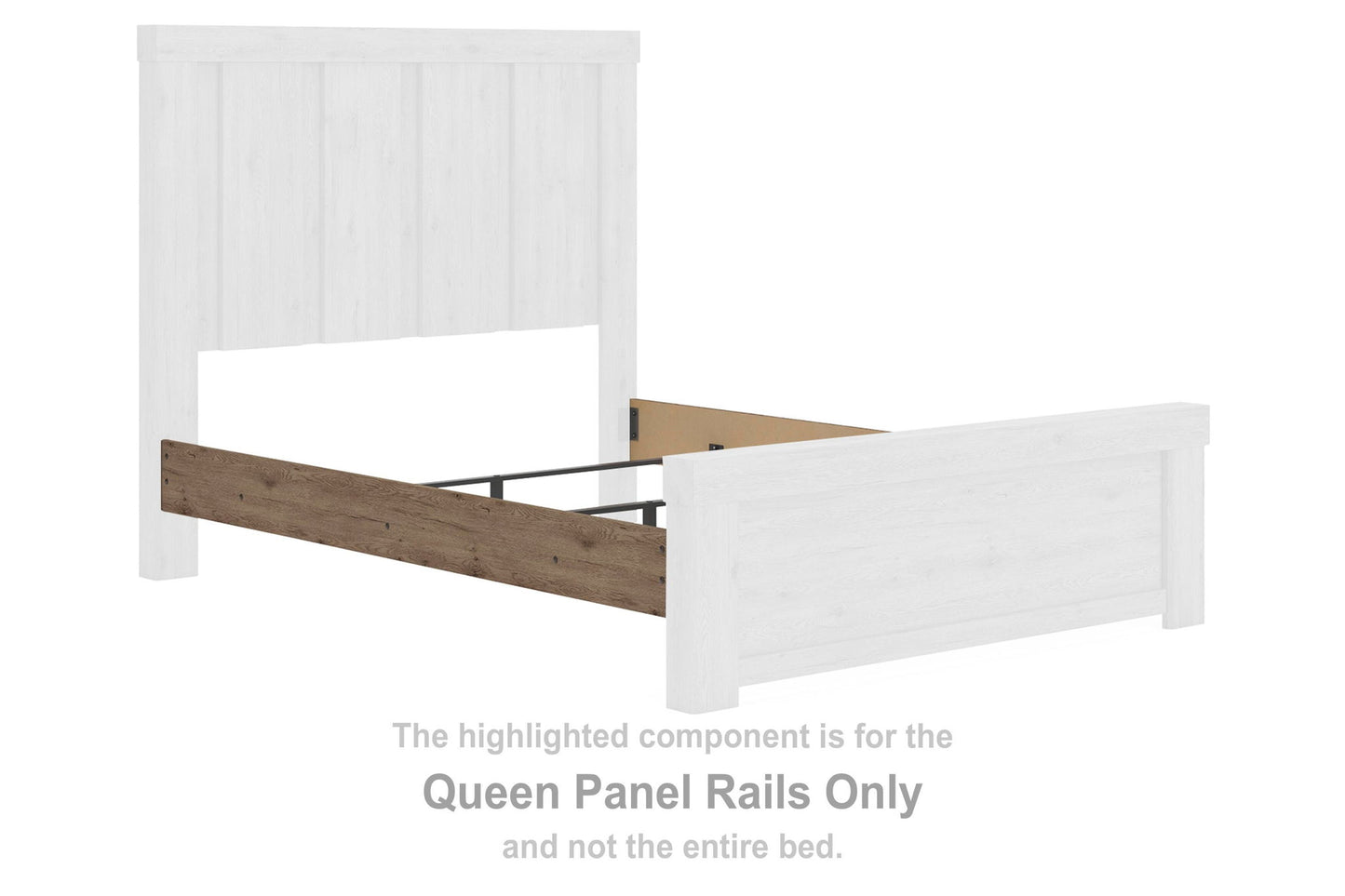 Oliandon - Queen Panel Rails - Light Brown