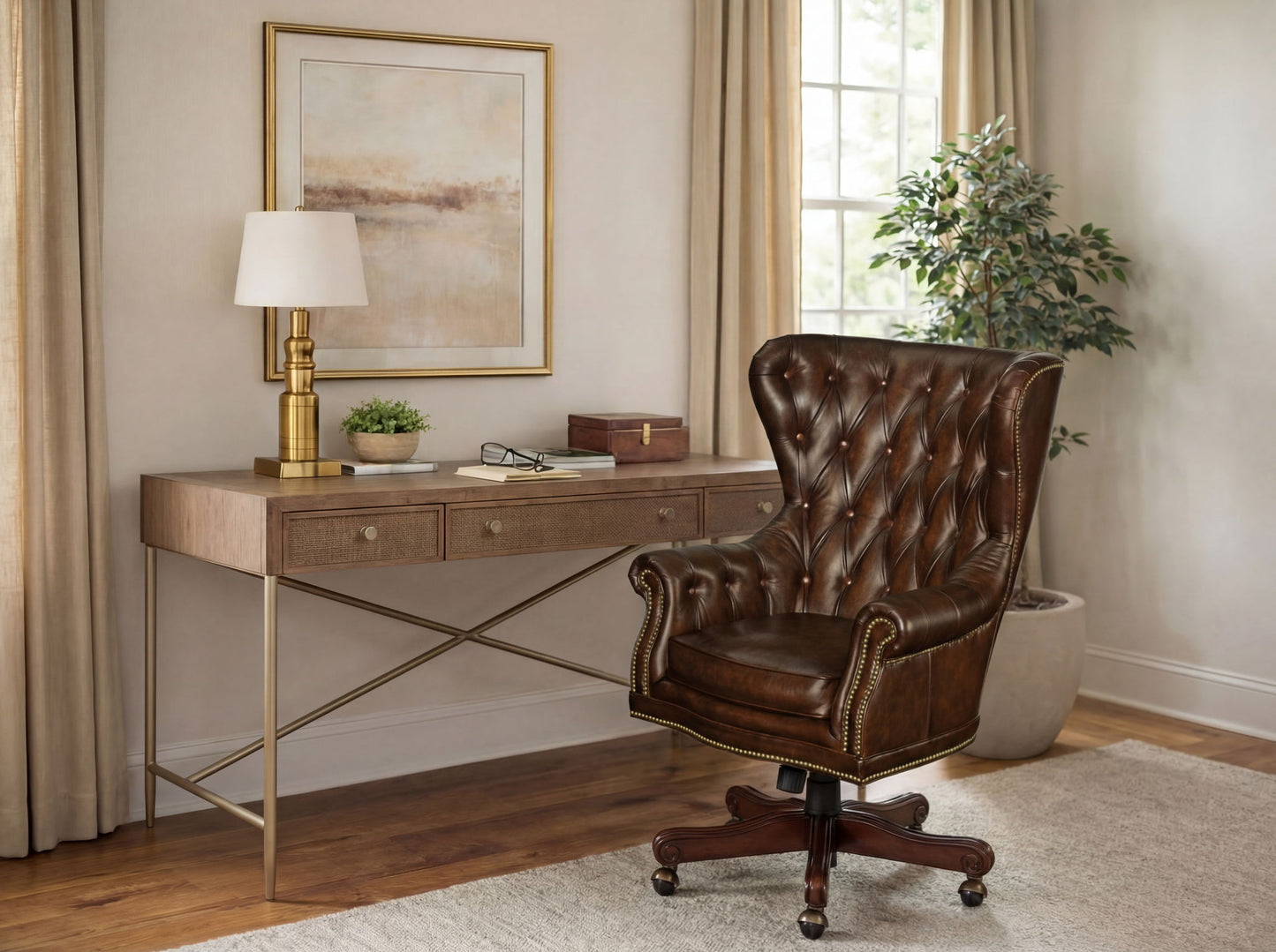 EC - Erin Executive Swivel Tilt Chair - Dark Brown