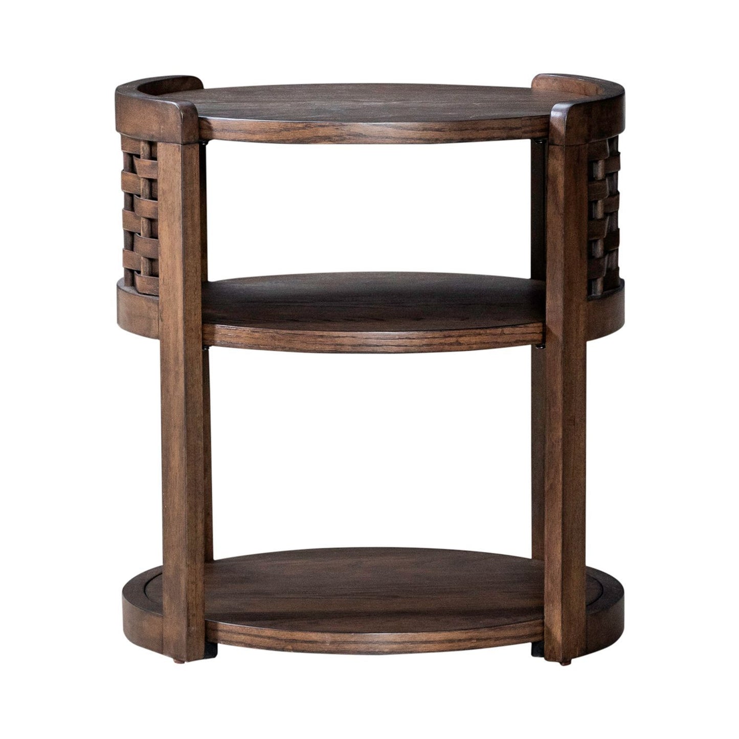 Warren Park - Round End Table - Coffee Brown