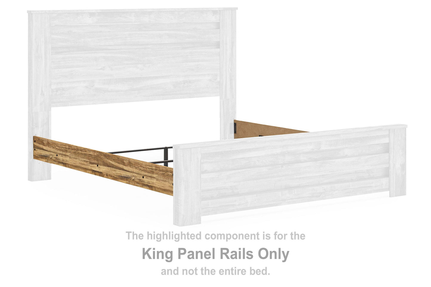 Maystonna - King Panel Rails - Brown