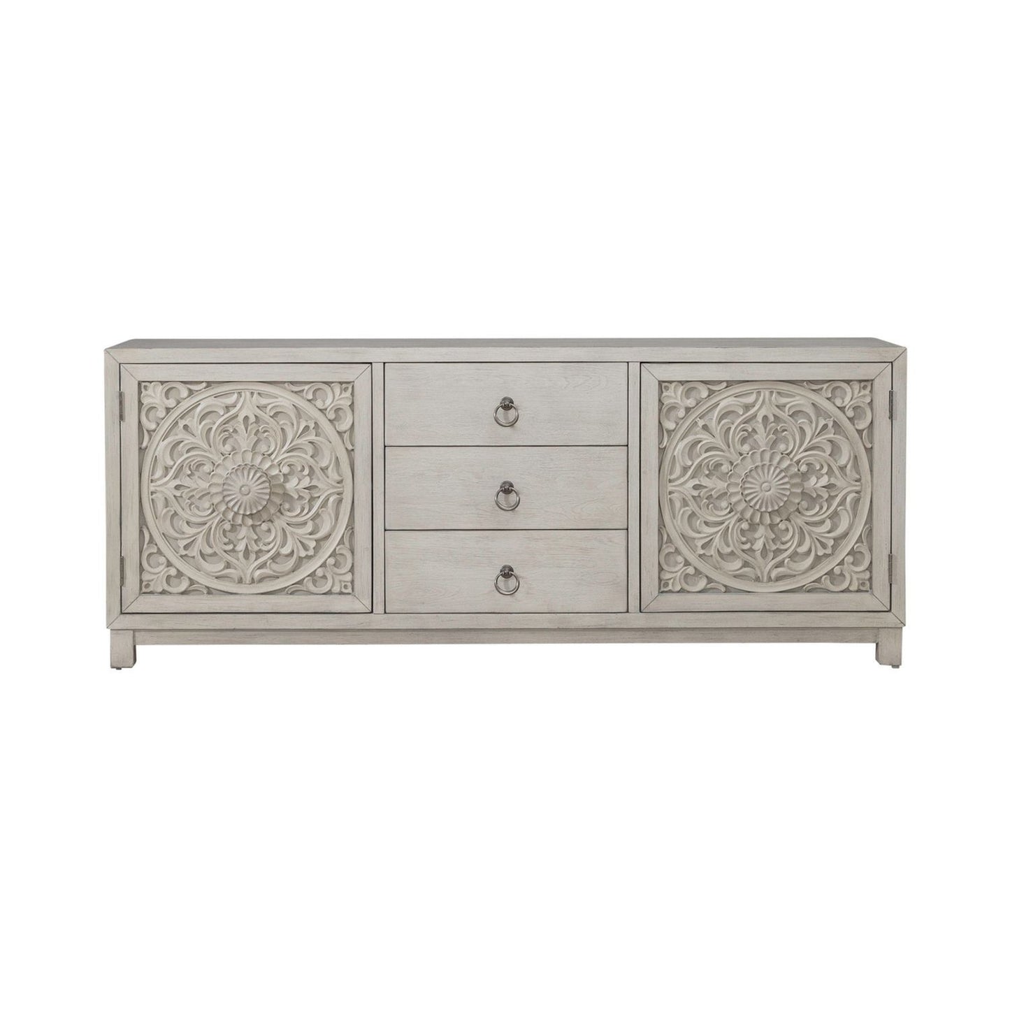 Sundance - 2 Door 3 Drawer Accent Cabinet - Antique Linen