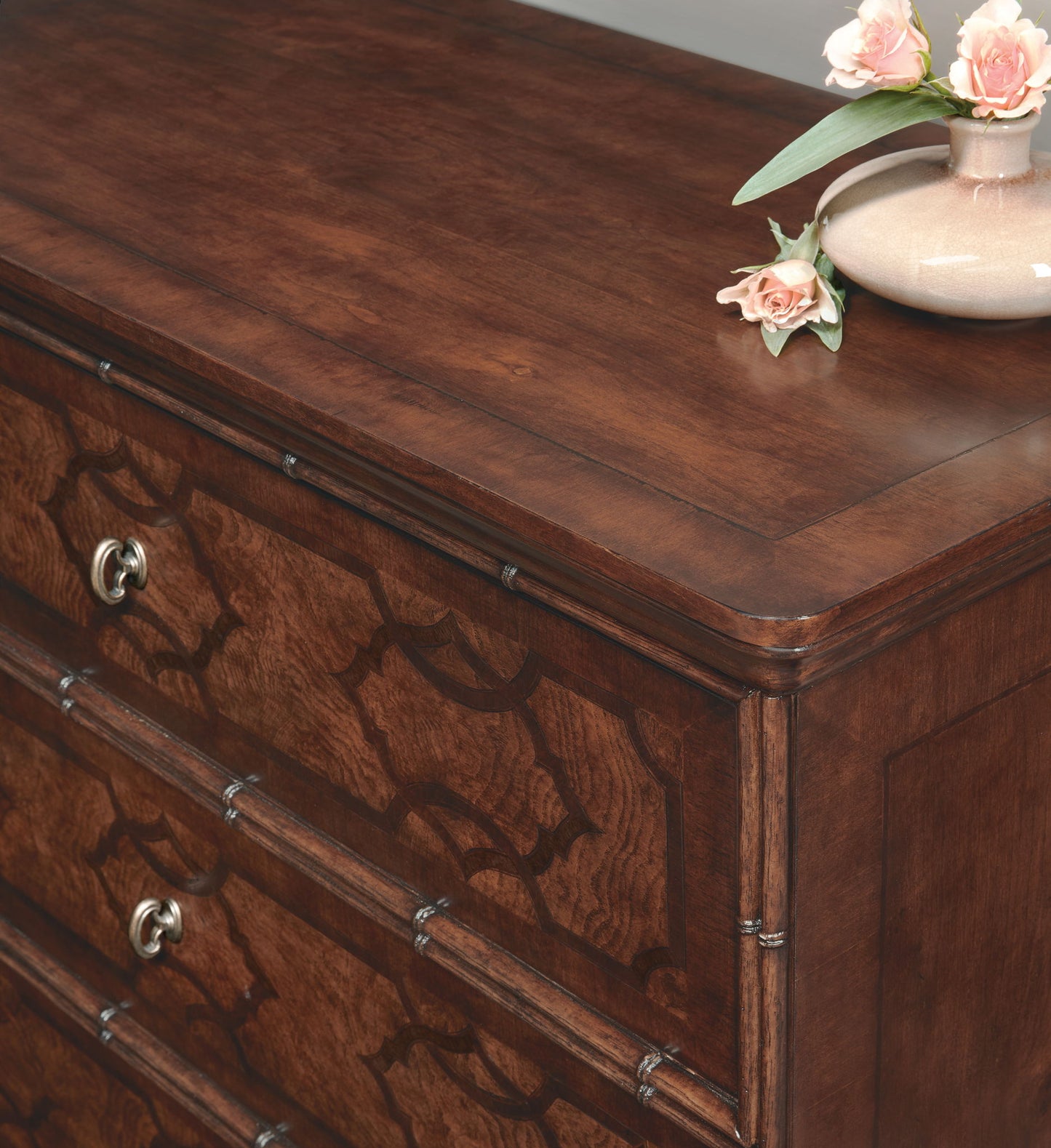 Charleston - Three-Drawer Wood Nightstand - Dark Brown