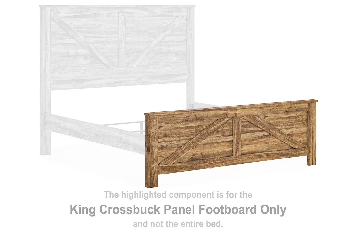Maystonna - King Crossbuck Panel Footboard - Brown