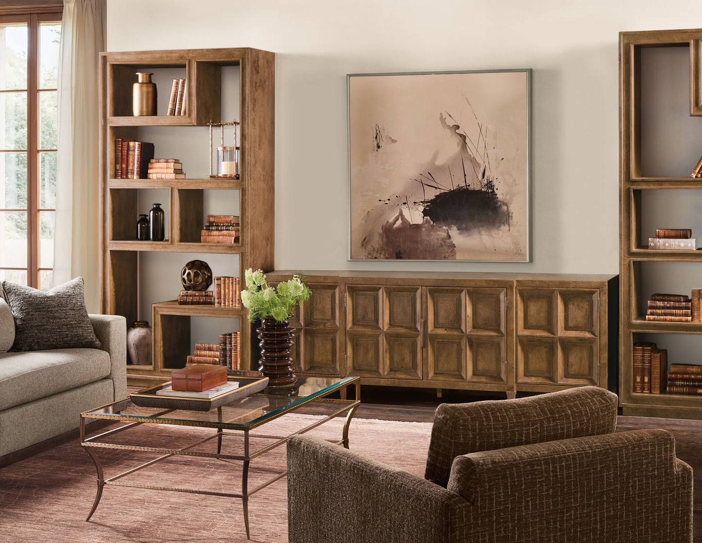 Melange - Nikos Credenza - Dark Brown