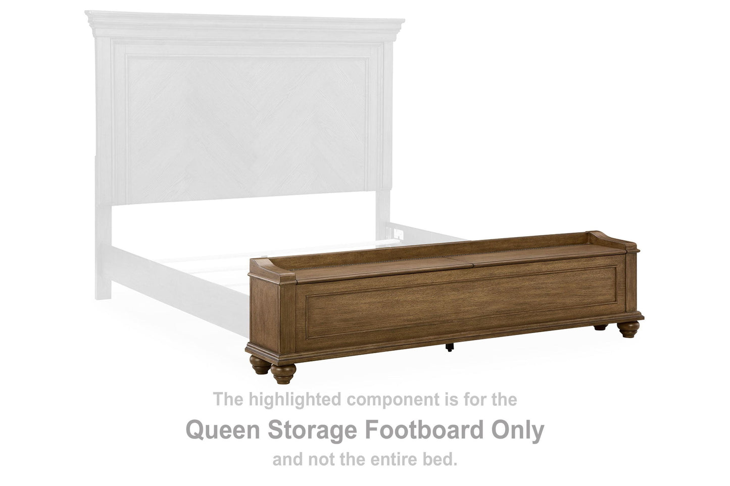 Karallin - Queen Storage Footboard - Medium Brown