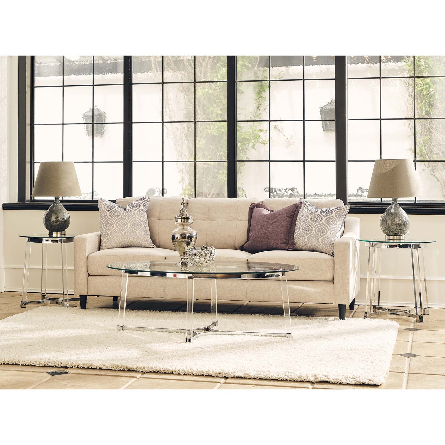 Lucinda - 24.5" End Table - Chrome