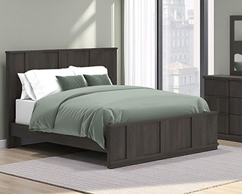 Shaehartin - King Panel Footboard - Dark Brown